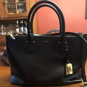 Ralph Lauren Newbury Dome Double Zip Satchel